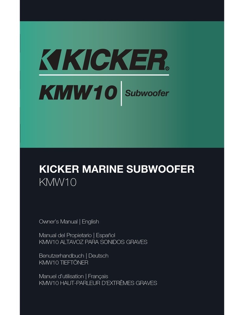 Kicker KMW10 User manual