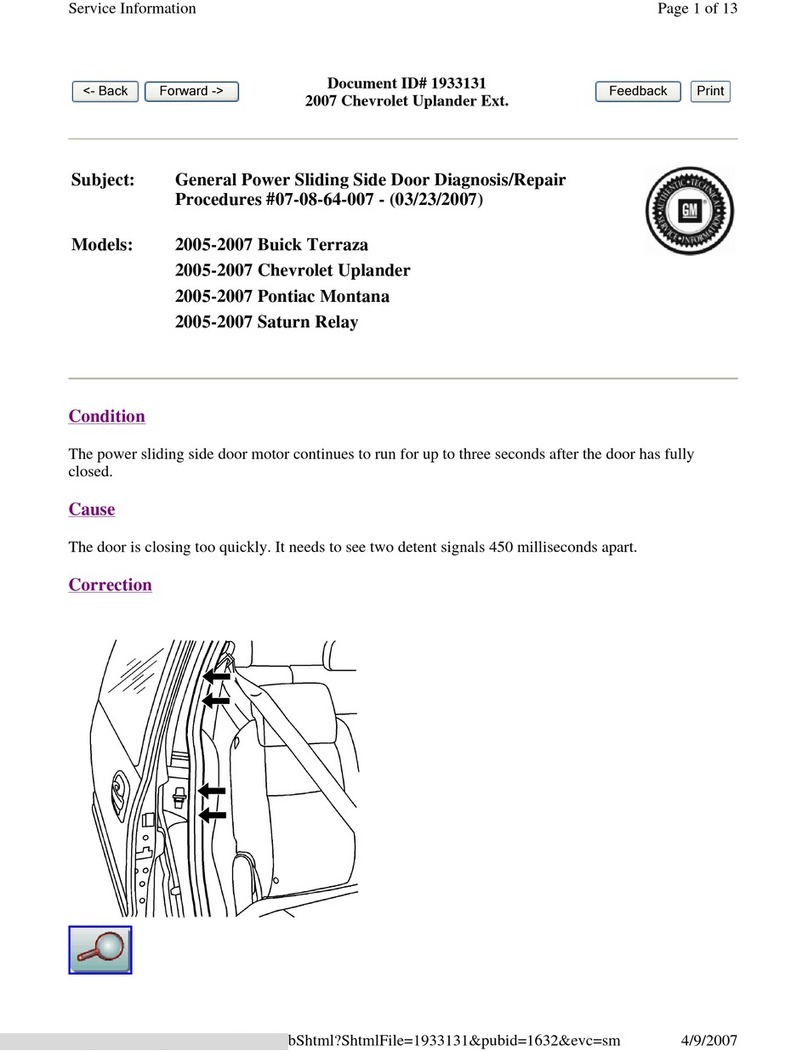 Chevrolet Uplander Ext 2007 Operating and installation instructions