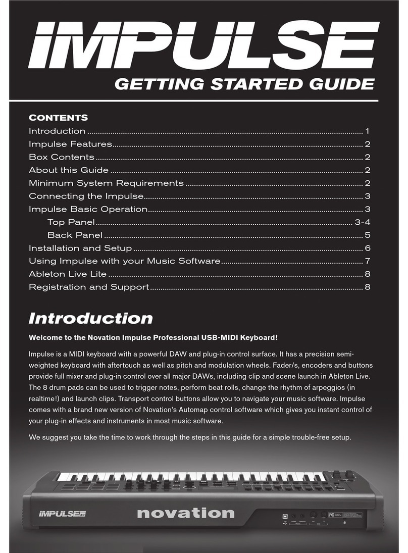 Impulse Novation Getting started guide
