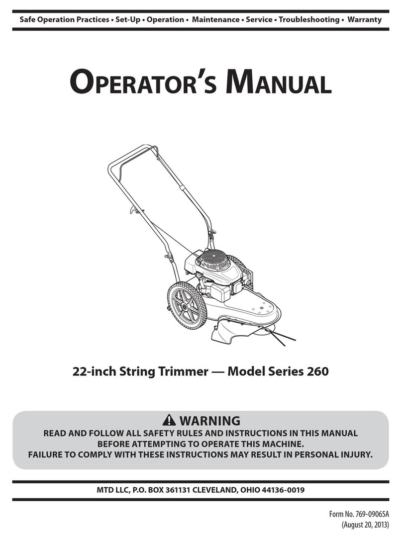 MTD 260 Series User manual