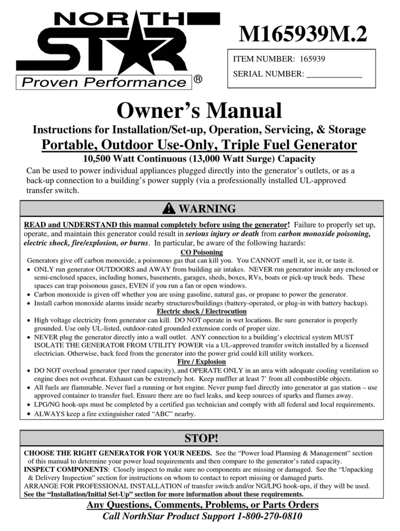 NorthStar M165939M.2 owner's manual