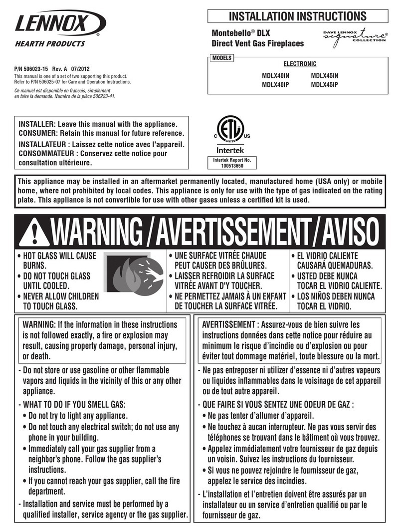 Lennox Montebello DLX User manual