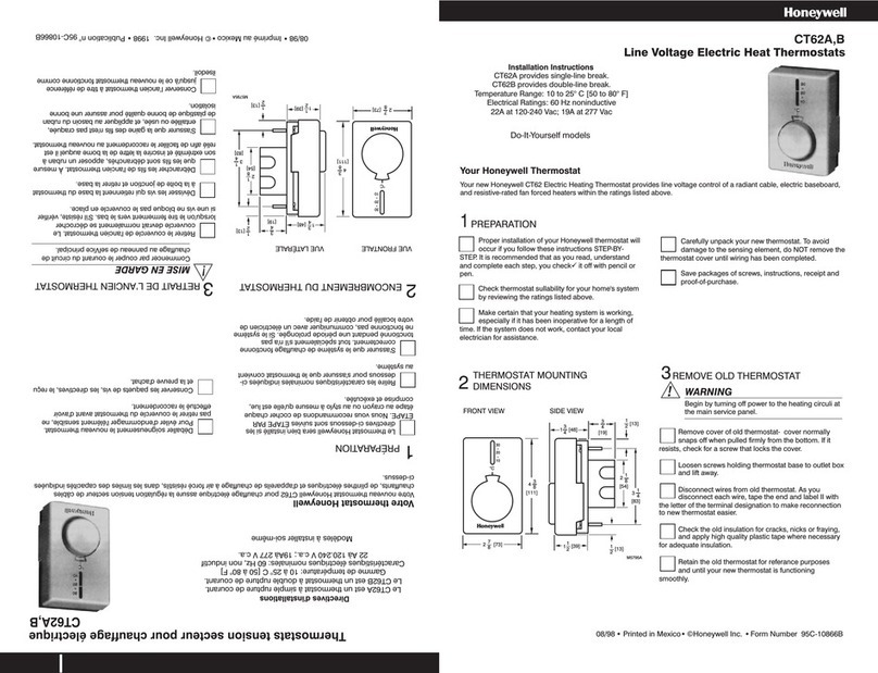 Honeywell CT62A User manual