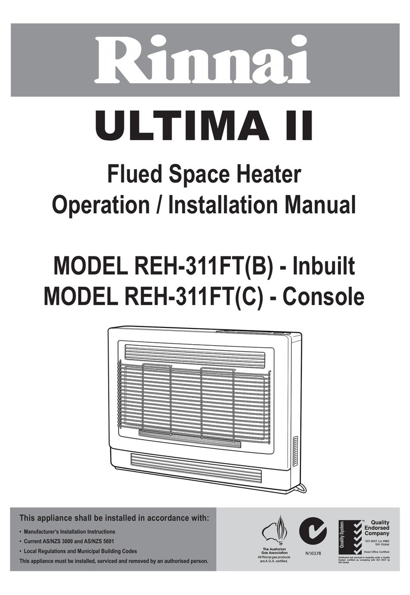 Rinnai REH-311FT(B) User manual Rinnai REH-311FT(B) User manual