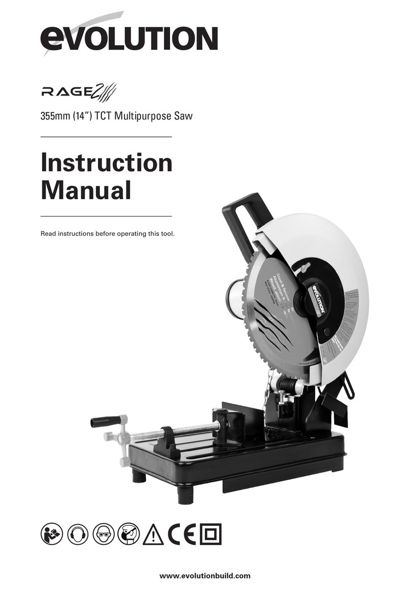 Evolution 355mm (14”) TCT Multipurpose Saw User manual