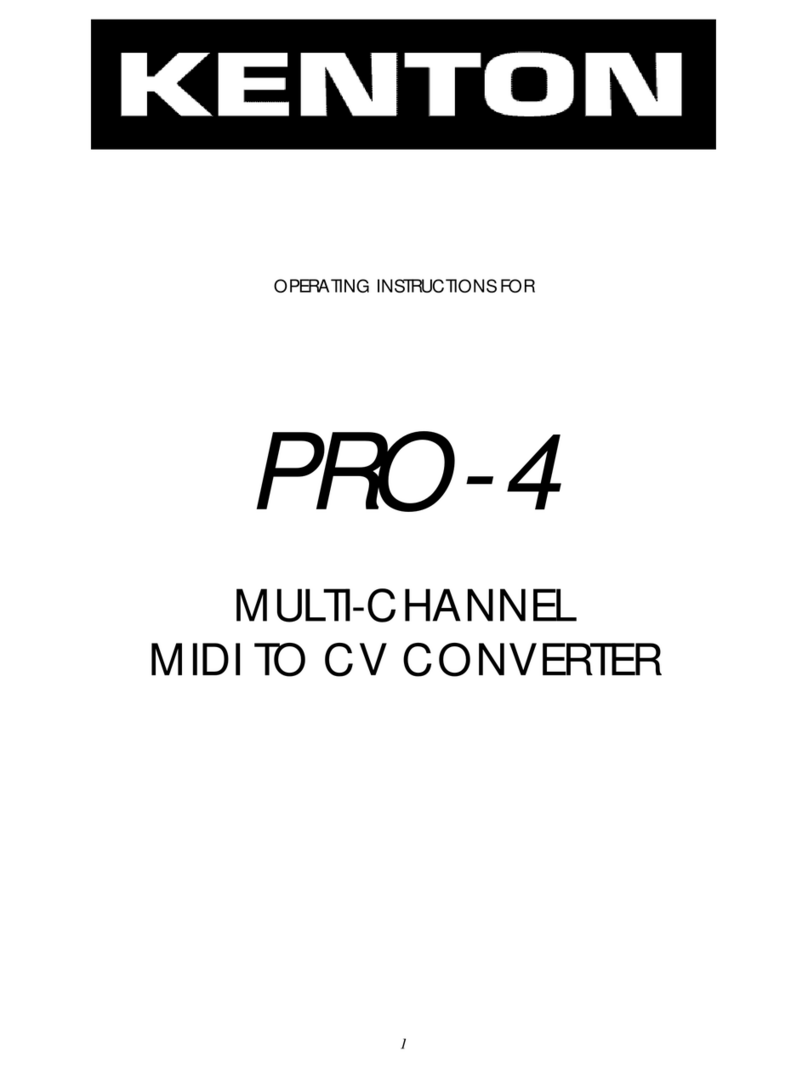 Kenton PRO-4 operating instructions