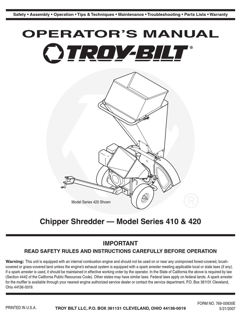 Troy-Bilt 410 Series Operator's manual