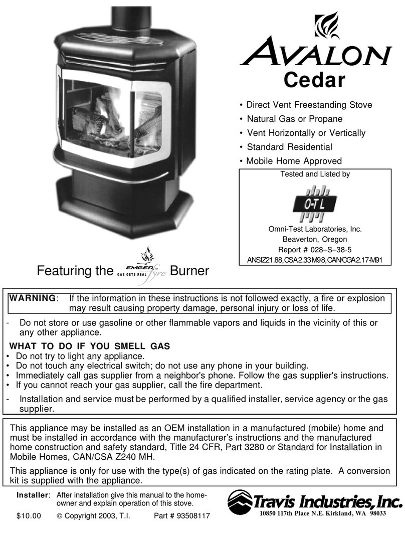 Travis Industries Avalon Cedar User manual