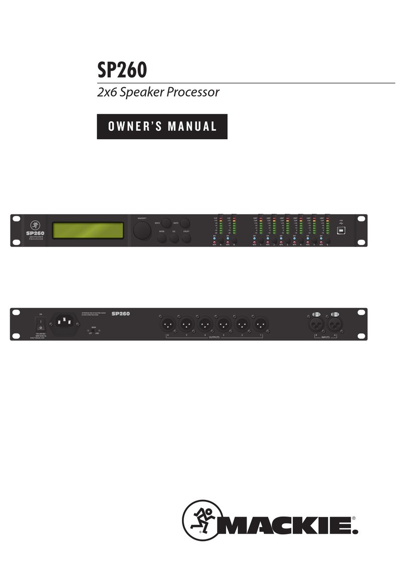 Mackie SP260 User manual
