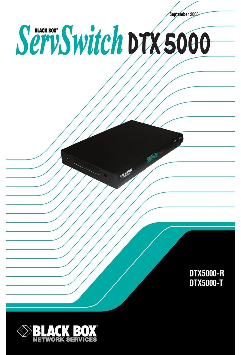 Black Box ServSwitch DTX5000-R User manual