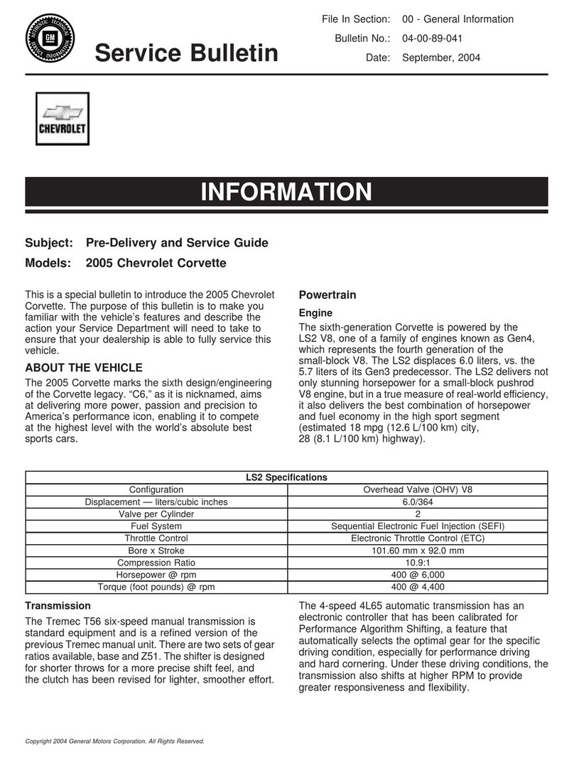 Chevrolet 2005 Corvette Reference manual