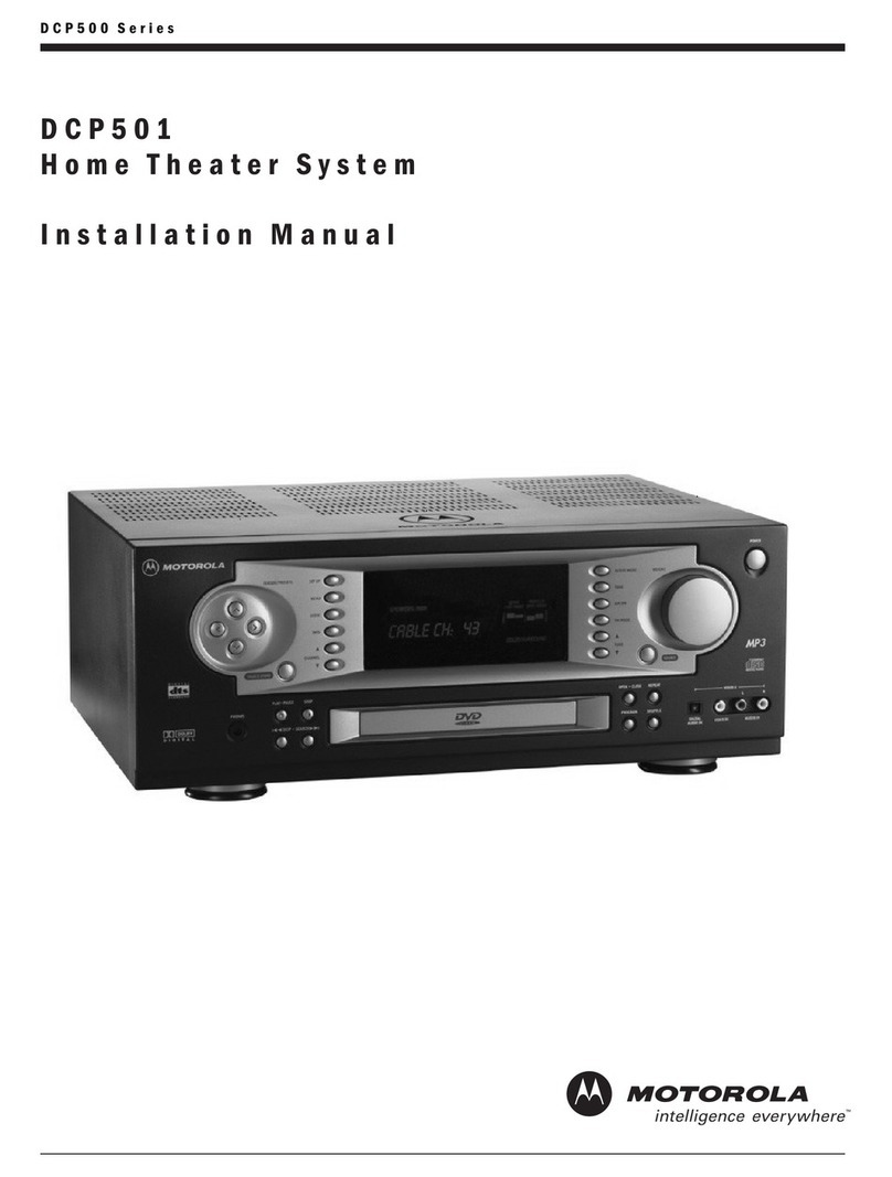 Motorola DCP501 - DVD Player / AV Receiver installation manual