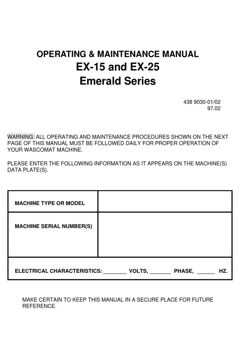 Milnor EX-15 ES Installation and operation manual Milnor EX-15 ES Installation and operation manual