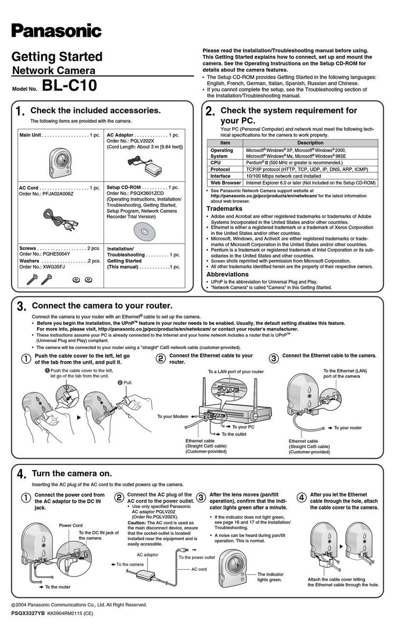 Panasonic BL-C10 User manual
