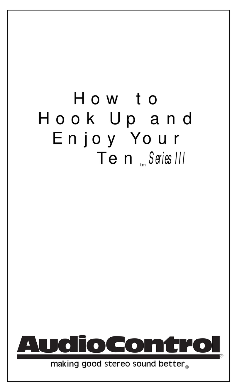 Audio Control Ten Series III User manual
