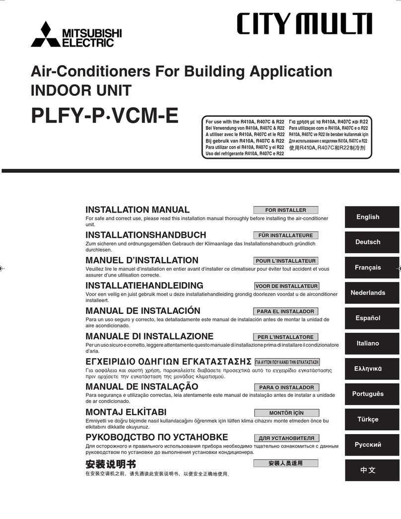Mitsubishi Electric PLFY-P-VCM-E User manual