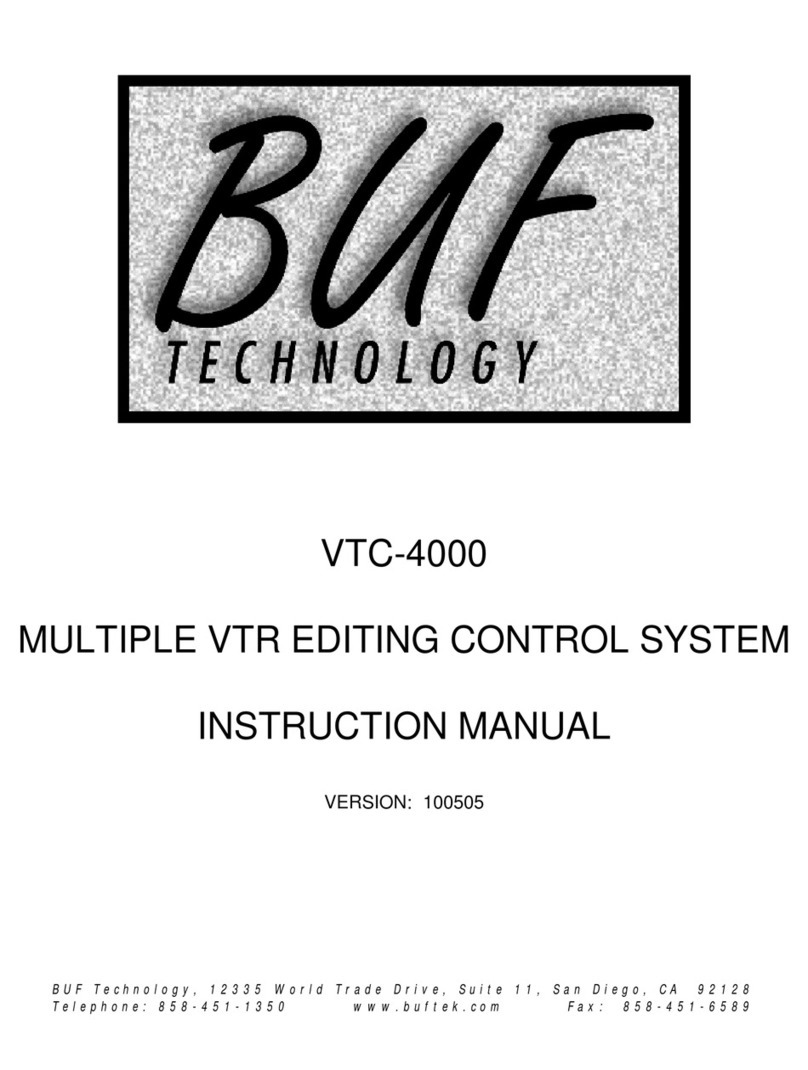 Buf Technology VTC-4000 instruction manual