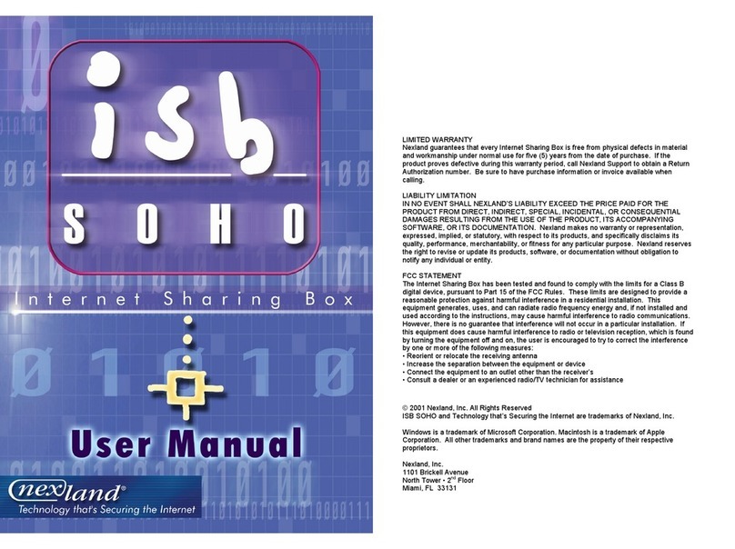Nexland ISB SOHO user manual