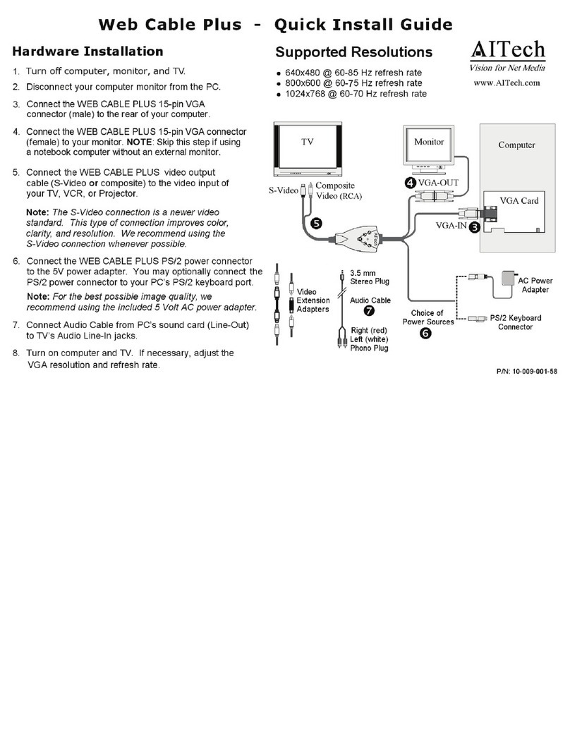 AL Tech WEB CABLE PLUS User manual