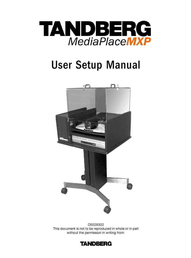 TANDBERG MediaPlace MXP User setup manual