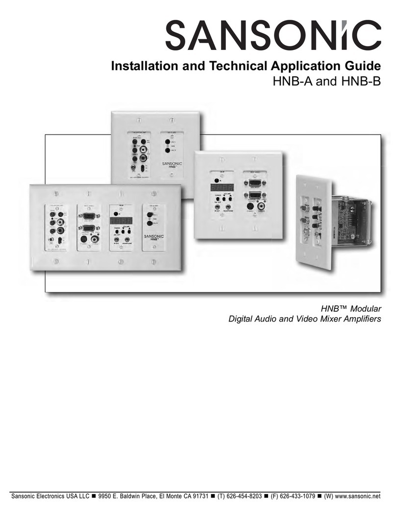 Sansonic HNB-A Installation and technical application guide
