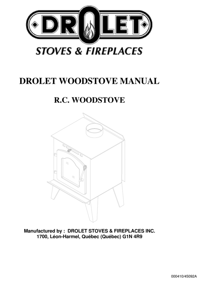 Drolet R.C. WOODSTOVE instruction manual