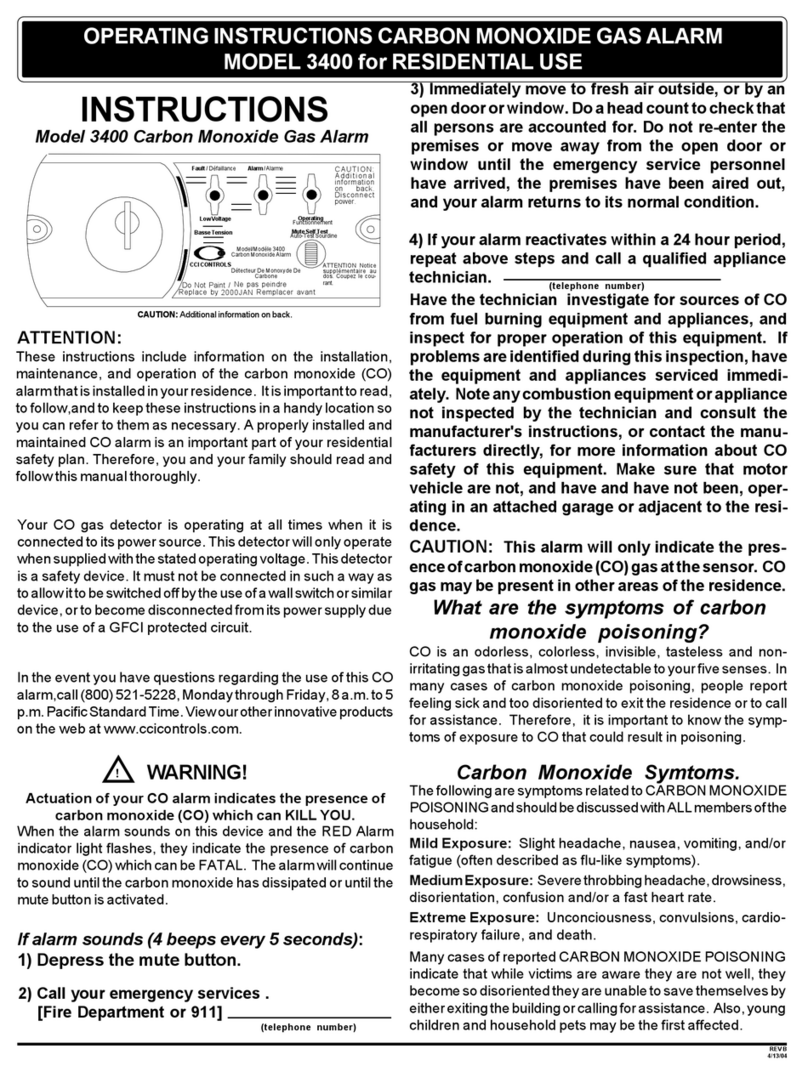 CCI Controls 3400 User manual