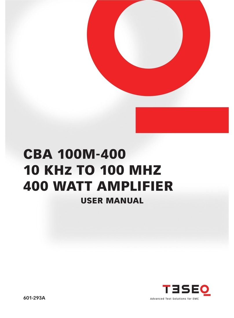 Teseq CBA 100M-400 user manual