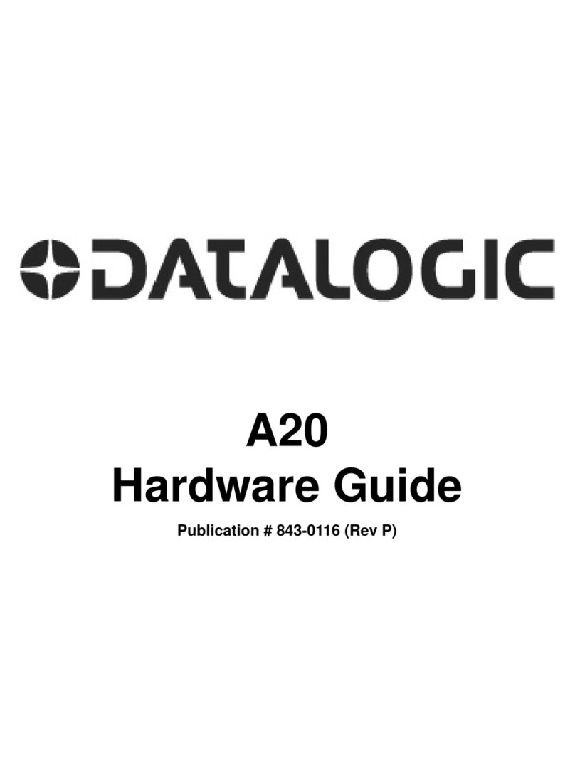 Datalogic A20 Hardware guide