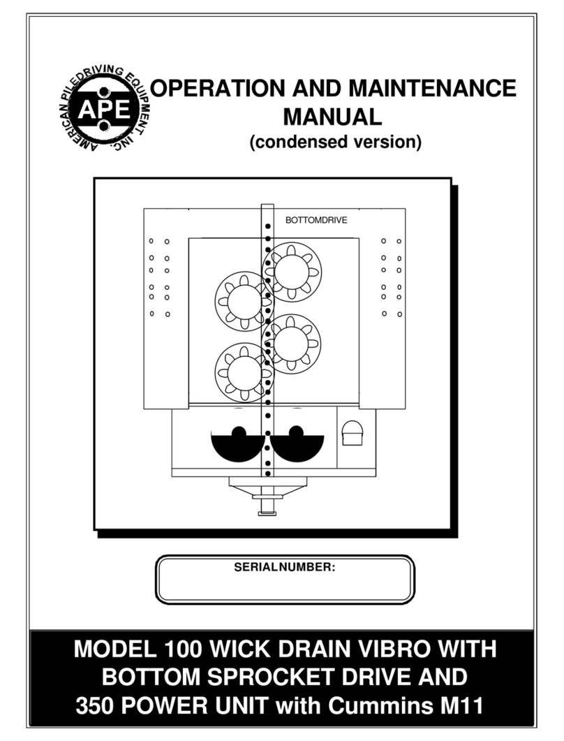 APE 100 Operation and maintenance manual