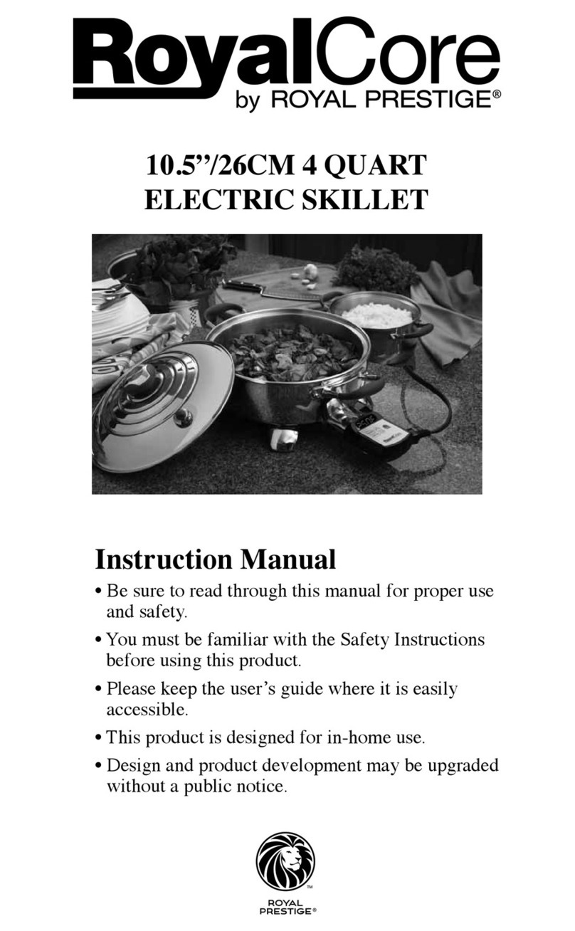 Royal Prestige 26CM 4 Quart instruction manual