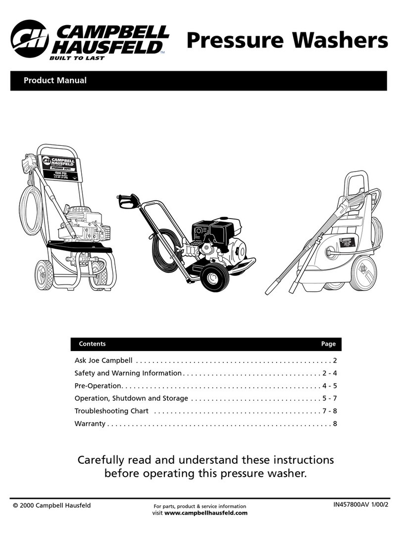 Campbell Hausfeld Electric Pressure Washers User manual
