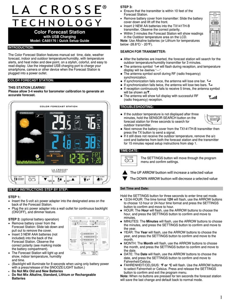 La Crosse Technology CA85176 User manual