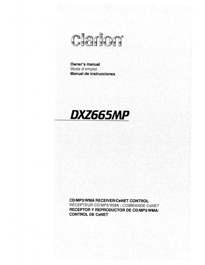 Clarion DXZ665MP User manual Clarion DXZ665MP User manual