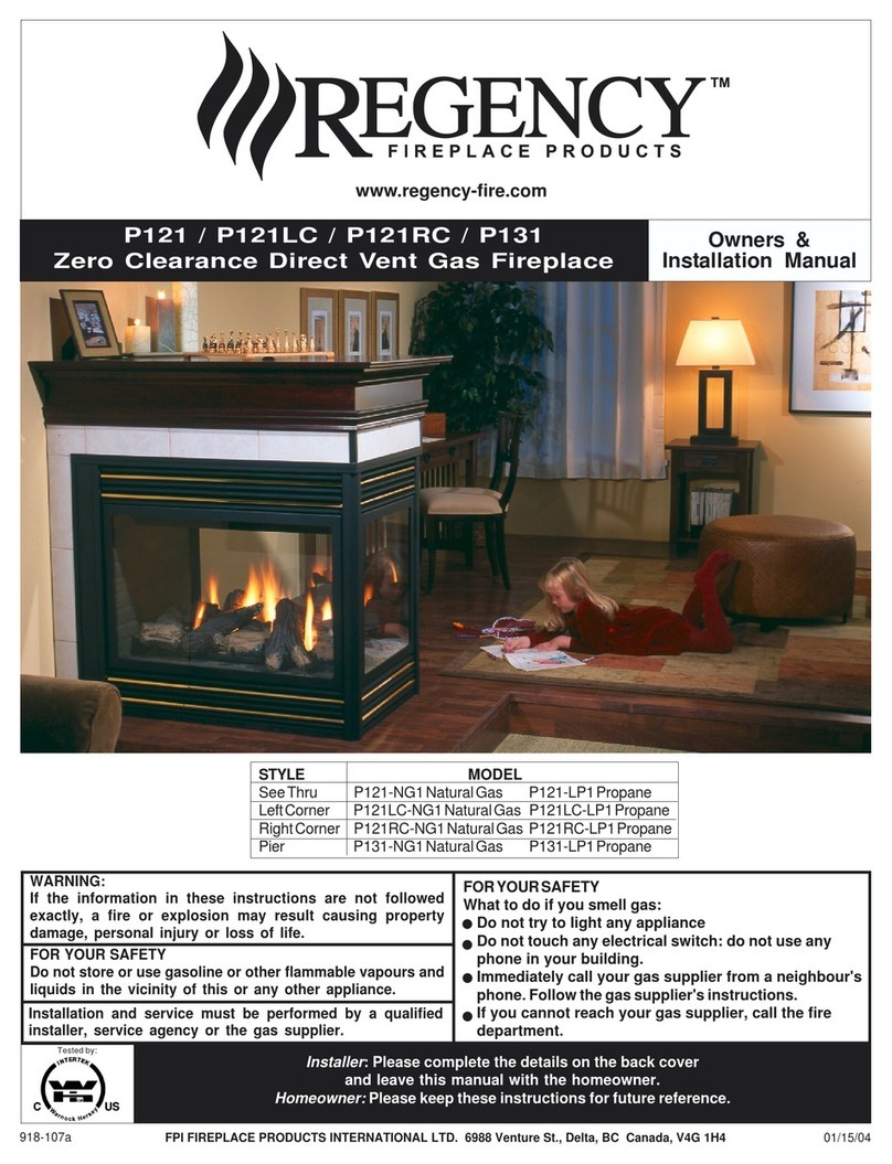 Regency Panorama P121 Quick start guide