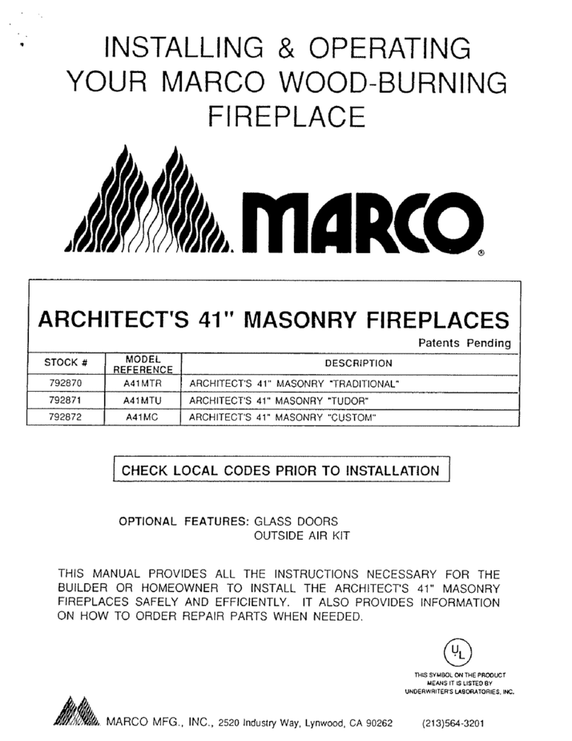Marco Traditional A41MTR Installing & operating manual Marco Traditional A41MTR Installing & operating manual