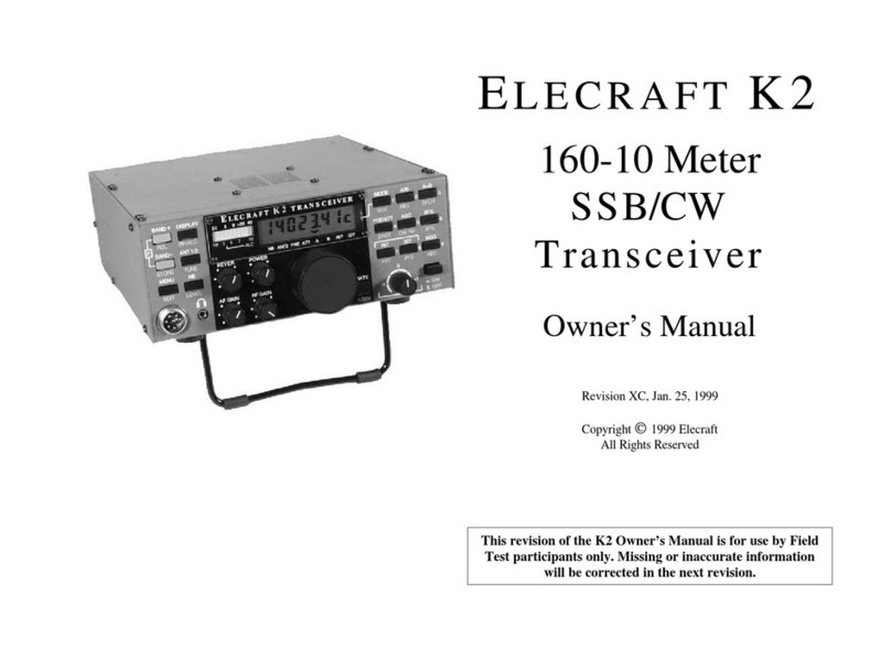 ELECRAFT K2 User manual