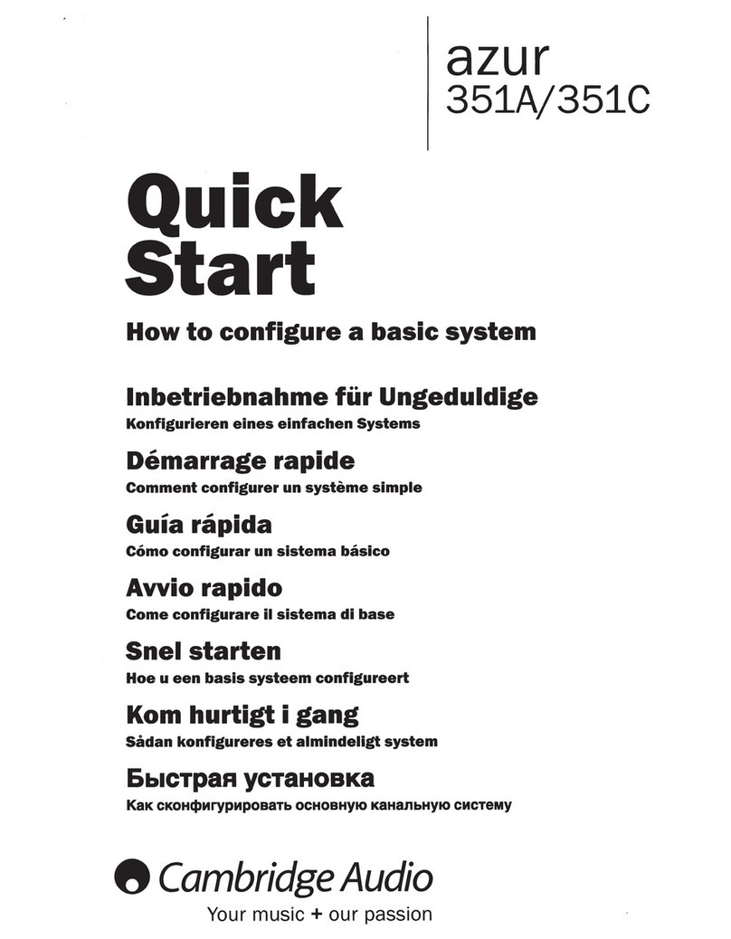 Cambridge Audio AZUR 351C user manual