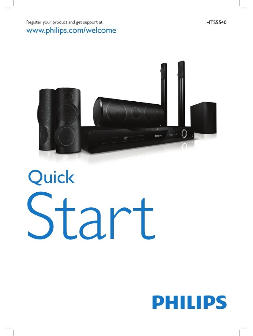 Philips HTS5540 quick start guide