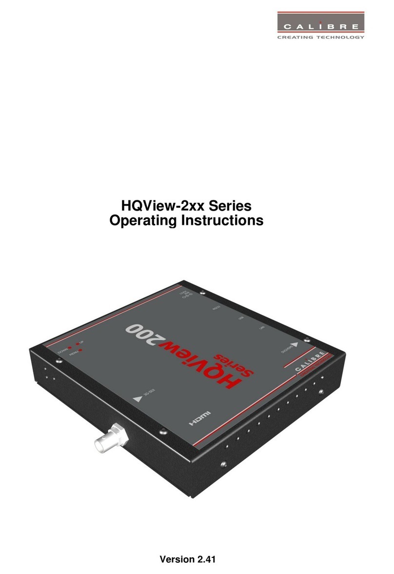 Calibre HQView-2xx Series operating instructions