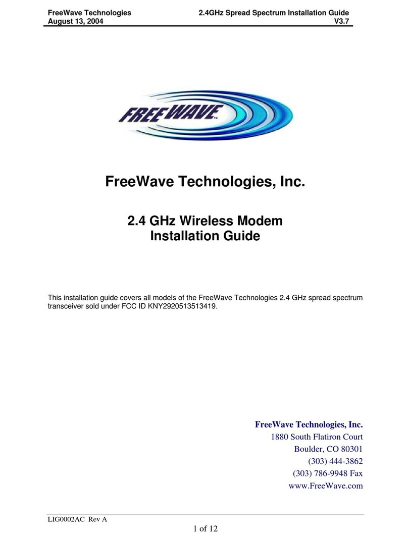 FreeWave 2.4 GHz Wireless Modem installation guide