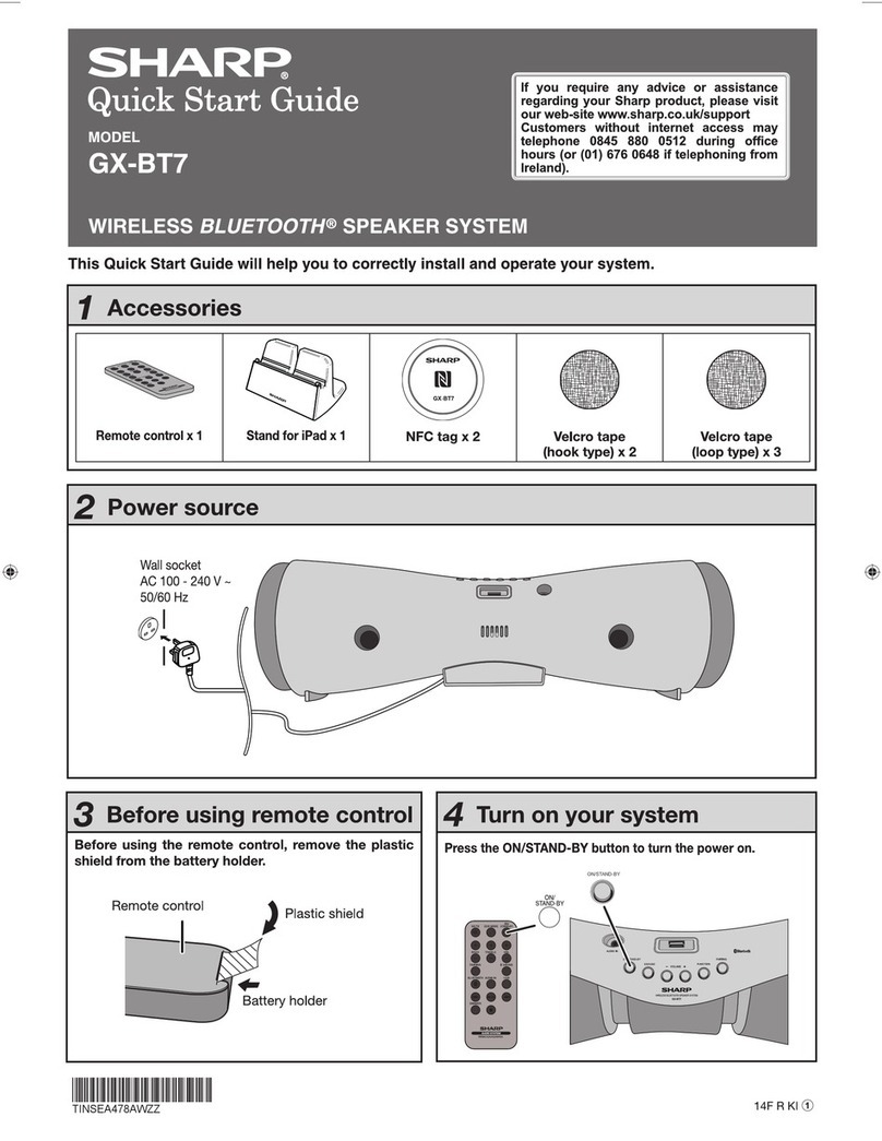 Sharp GX-BT7 User manual Sharp GX-BT7 User manual
