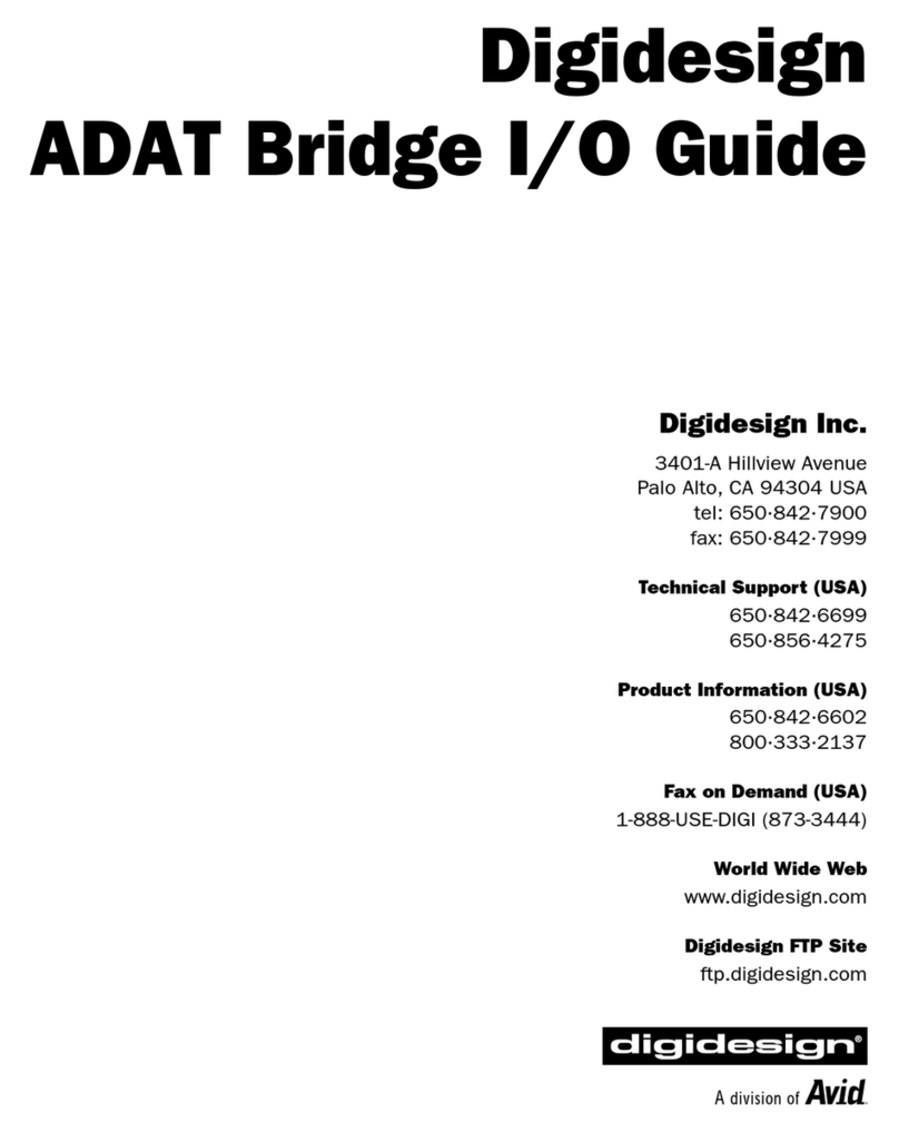 DigiDesign ADAT Bridge I/O Guide