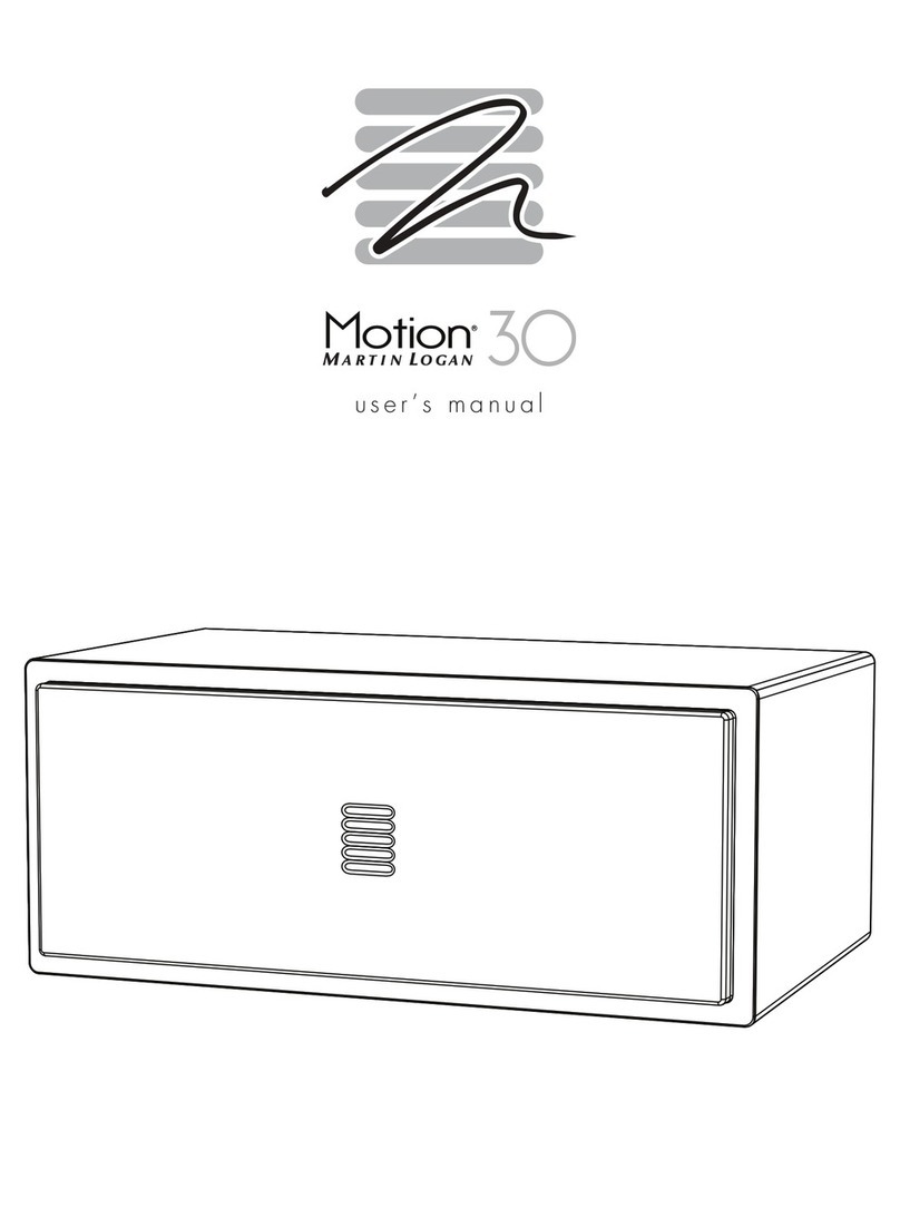 MartinLogan Motion 30 User manual