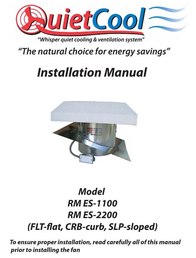 QuietCool RM ES-2200 installation manual