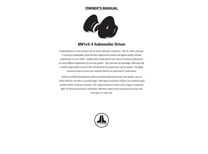 JL Audio 8W1v3-4 owner's manual
