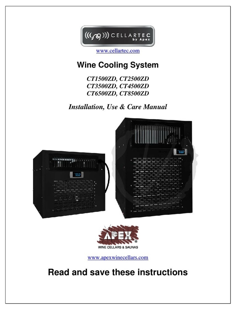 Cellartec CT1500ZD Installation, use & care manual Cellartec CT1500ZD Installation, use & care manual