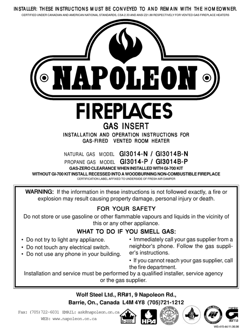 Napoleon GI3014-N User manual