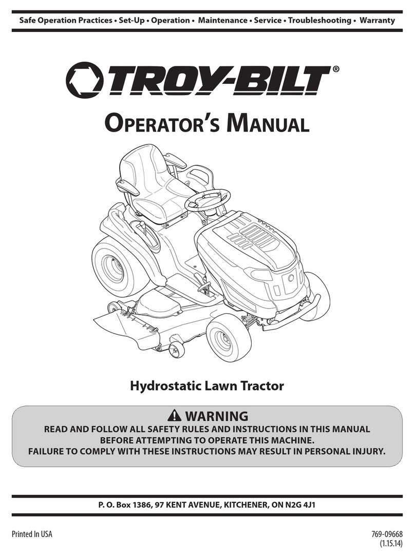 Troy-Bilt Hydrostatic Lawn Tractor Operator's manual