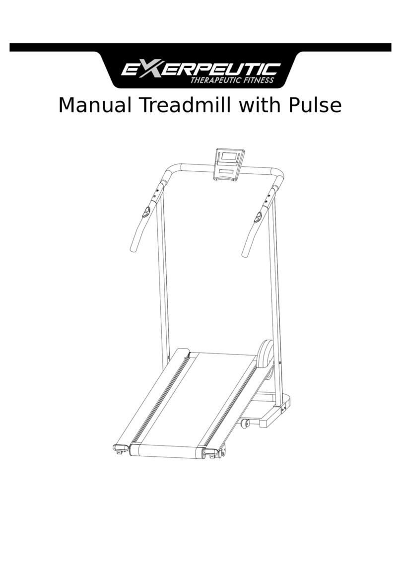 Exerpeutic Treadmill with Pulse owner's manual